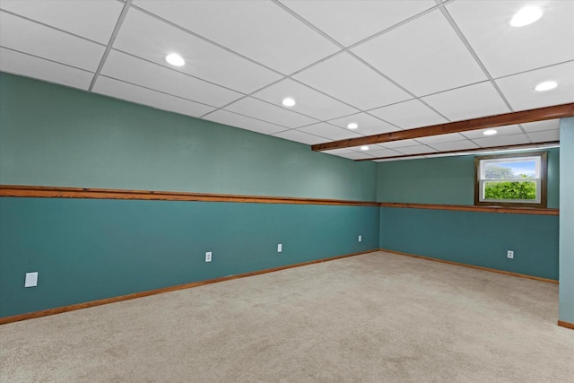 2332 Hughes Ln, Waukesha, WI 53188 - carpeted spare room featuring recessed lighting and a paneled ceiling