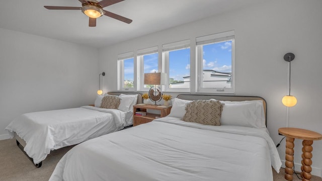 814 N 15th St Unit B, Sheboygan, WI 53081 - bedroom featuring carpet and a ceiling fan