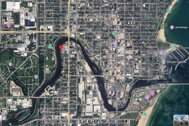 814 N 15th St Unit B, Sheboygan, WI 53081 - aerial view of property's location