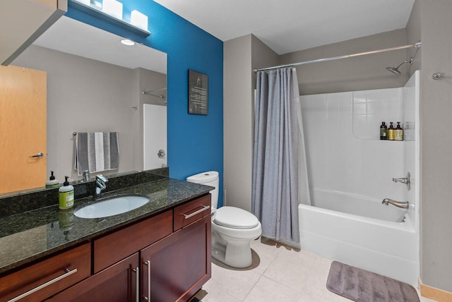 106 W Seeboth St Unit 702, Milwaukee, WI 53204 - bathroom with vanity, shower / tub combo, and tile patterned floors