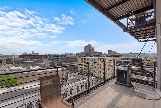 106 W Seeboth St Unit 702, Milwaukee, WI 53204 - balcony featuring a view of city and area for grilling
