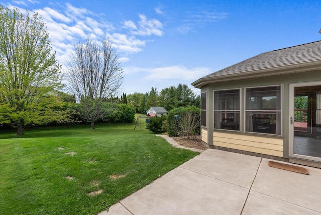 3267 Conestoga Trl, Richfield, WI 53076 - view of green lawn with a patio and a playground