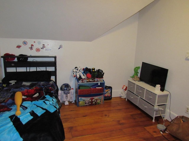 1326 N 11th St, Sheboygan, WI 53081 - bedroom featuring hardwood / wood-style flooring and lofted ceiling