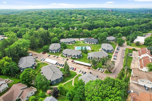 807 Whispering Pines Way, Fitchburg, WI 53713 - aerial view of residential area featuring a heavily wooded area