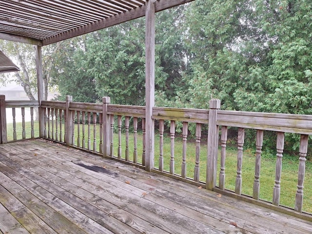 1744 N 27th St, Sheboygan, WI 53081 - wooden deck featuring a yard