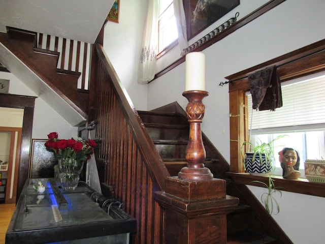 616 N 14th St, Sheboygan, WI 53081 - stairs with wood finished floors