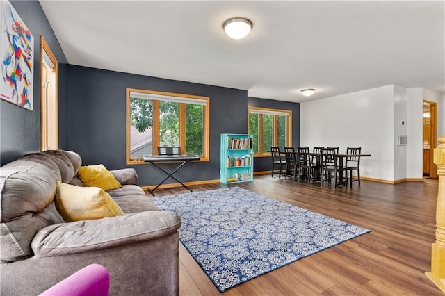 3713 Kingswood Ct, Eau Claire, WI 54701 - living area with wood finished floors and baseboards