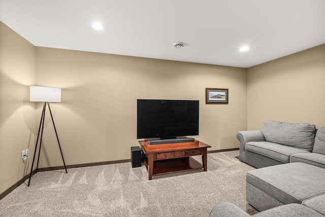 3830 Augusta Ct, Plover, WI 54467 - living room featuring carpet flooring and recessed lighting