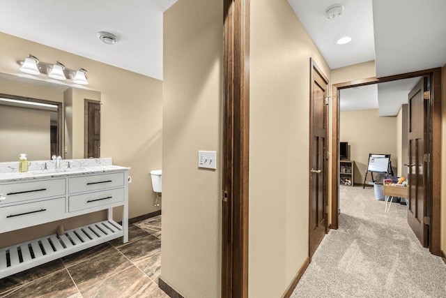 3830 Augusta Ct, Plover, WI 54467 - bathroom featuring toilet and vanity