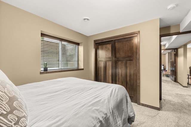 3830 Augusta Ct, Plover, WI 54467 - bedroom with light colored carpet and a closet