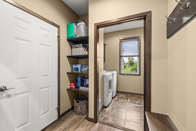 3830 Augusta Ct, Plover, WI 54467 - washroom featuring independent washer and dryer and baseboards