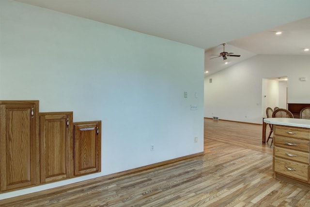 8103 W Folsom St, Eau Claire, WI 54703 - spare room with a ceiling fan, light wood-type flooring, and lofted ceiling