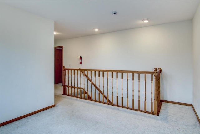 8103 W Folsom St, Eau Claire, WI 54703 - corridor with an upstairs landing, carpet, and recessed lighting