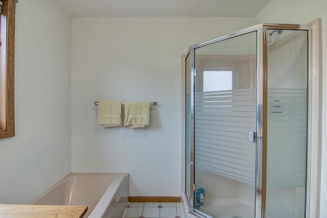8103 W Folsom St, Eau Claire, WI 54703 - bathroom featuring a stall shower and a garden tub