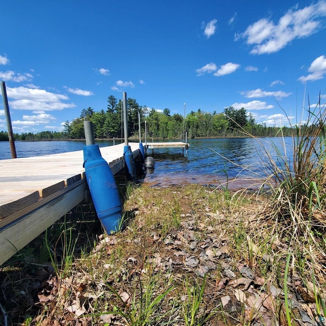 7760 N Thunder Point Rd, Hayward, WI 54843 - dock featuring a water view