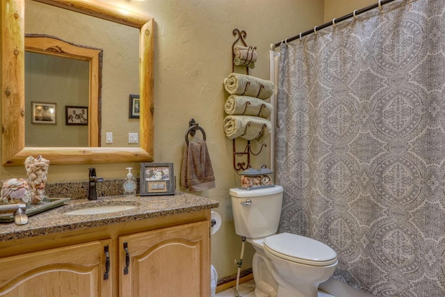 7760 N Thunder Point Rd, Hayward, WI 54843 - full bath with vanity and curtained shower