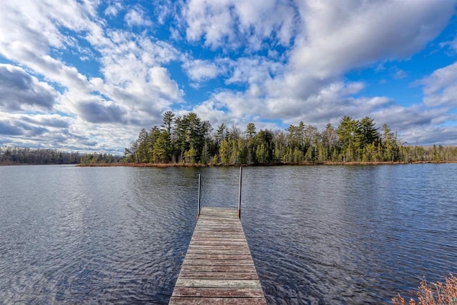 7760 N Thunder Point Rd, Hayward, WI 54843 - dock area featuring a water view