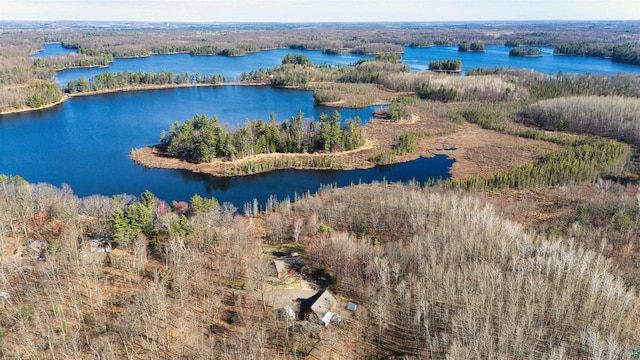 7760 N Thunder Point Rd, Hayward, WI 54843 - aerial view of a large body of water