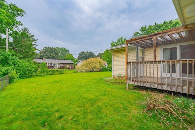 1702 Rae Ln, Madison, WI 53711 - view of grassy yard featuring a deck