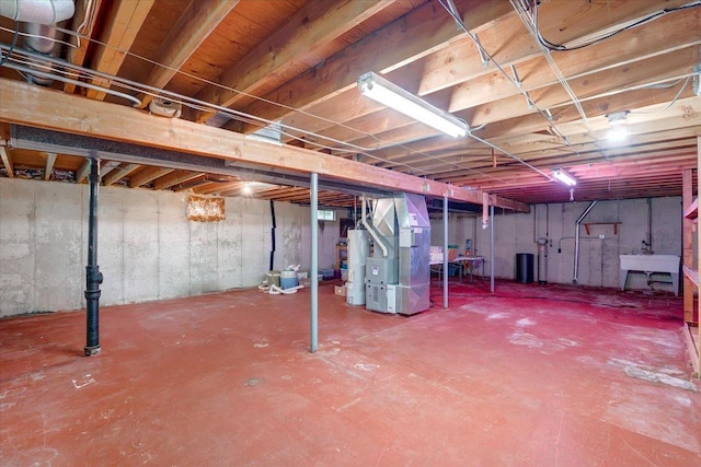 1702 Rae Ln, Madison, WI 53711 - unfinished below grade area with heating unit and water heater