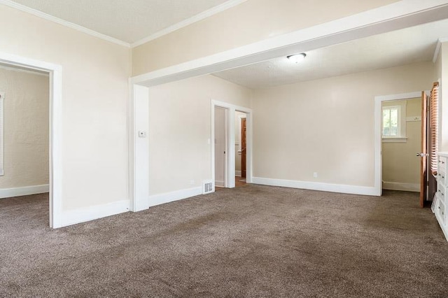 619 Middle St, Beloit, WI 53511 - spare room with crown molding and carpet flooring