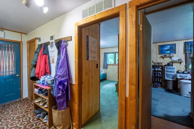 N8981 W Island Rd, Phillips, WI 54555 - mudroom with carpet flooring