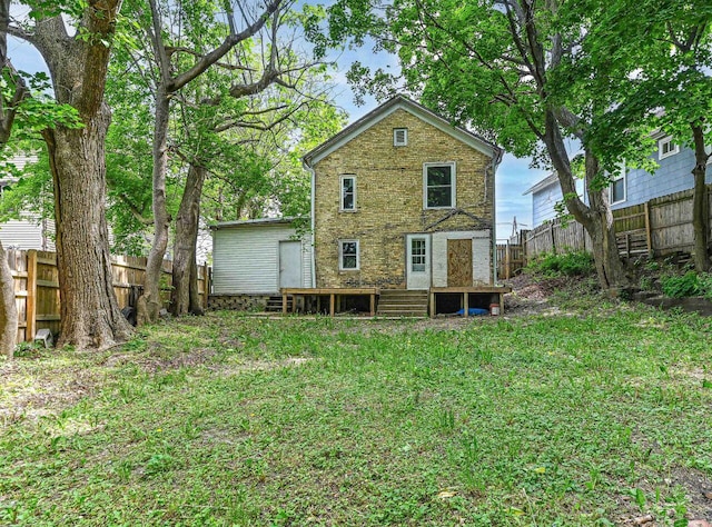 1721 Spring Pl, Racine, WI 53404 - back of house featuring brick siding