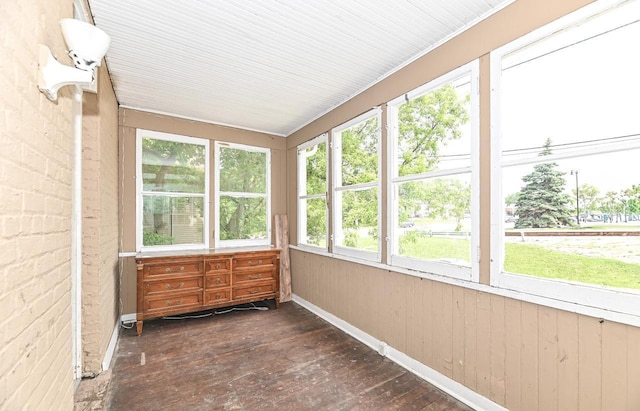 1721 Spring Pl, Racine, WI 53404 - unfurnished sunroom with hardwood / wood-style floors and healthy amount of natural light