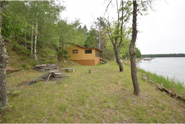3777 N Deer Lake Dr, Danbury, WI 54830 - view of yard featuring a water view