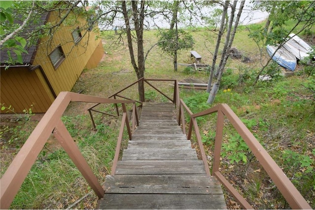 3777 N Deer Lake Dr, Danbury, WI 54830 - view of stairs