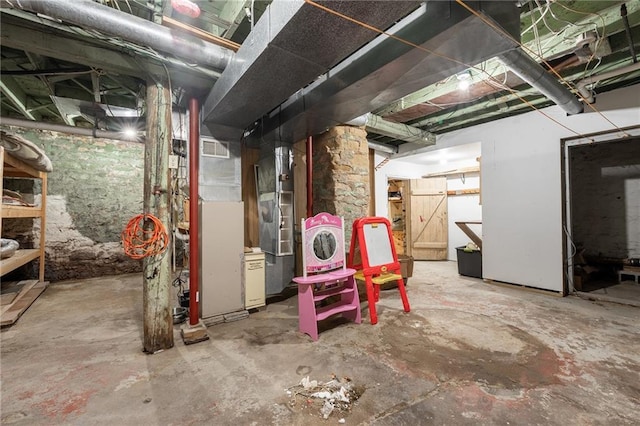 508 Evergreen St, Colfax, WI 54730 - unfinished below grade area with heating unit