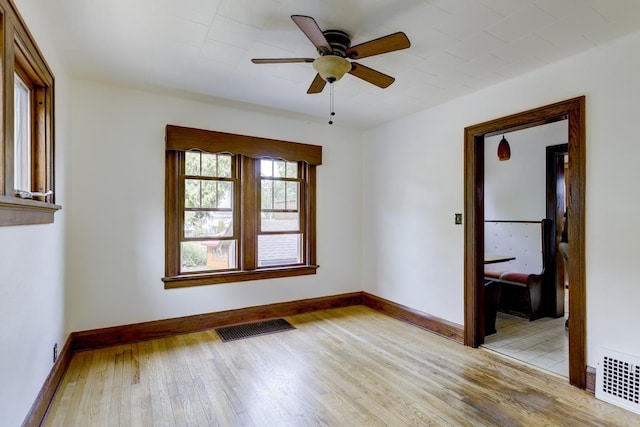 518 Maple Ave, Madison, WI 53704 - spare room with light wood-style flooring and ceiling fan