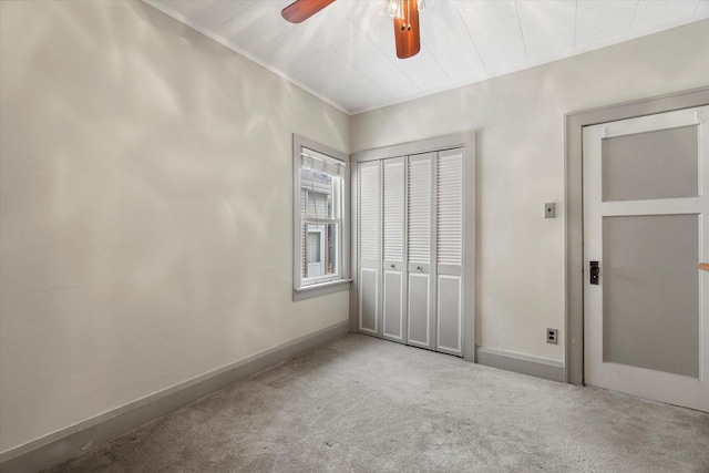 2140 N 64th St, Wauwatosa, WI 53213 - unfurnished bedroom with carpet, a closet, a ceiling fan, and crown molding