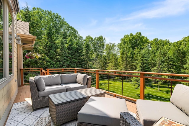 14595 Louis Corners Rd, Kiel, WI 53042 - deck featuring outdoor lounge area