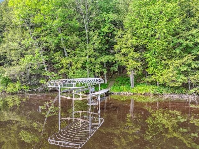9926 W Birch Circle Dr, Ladysmith, WI 54848 - view of yard featuring a boat dock