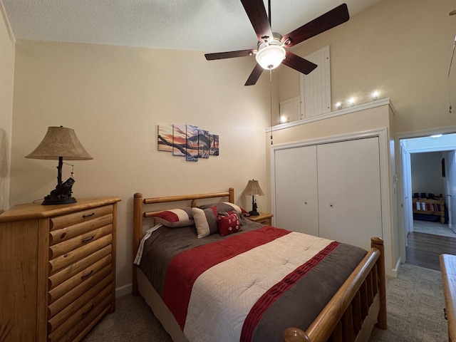 8 Balsam Trl, Wisconsin Dells, WI 53965 - carpeted bedroom featuring a closet and ceiling fan