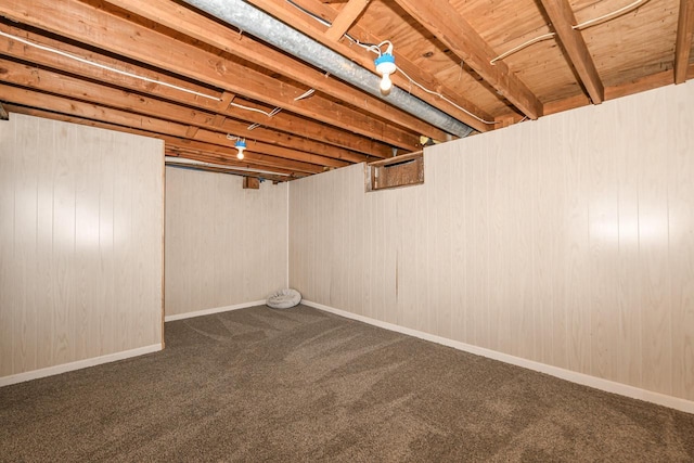 6913 Butternut Rd, Racine, WI 53402 - finished below grade area featuring dark colored carpet