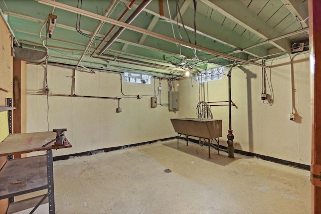 7631 38th Ave, Kenosha, WI 53142 - below grade area with electric panel and a sink