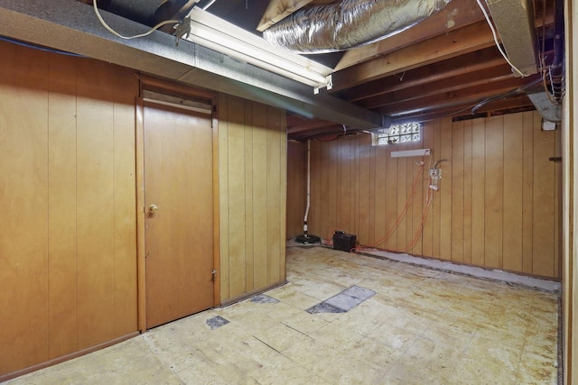 7631 38th Ave, Kenosha, WI 53142 - basement with wood walls