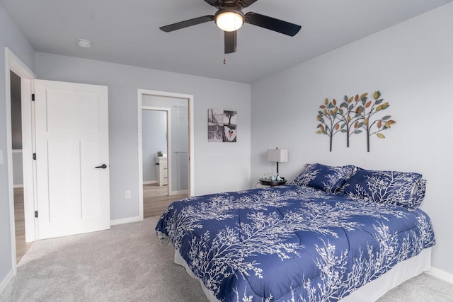 922 Vogt Ln, Chilton, WI 53014 - carpeted bedroom with baseboards and ceiling fan