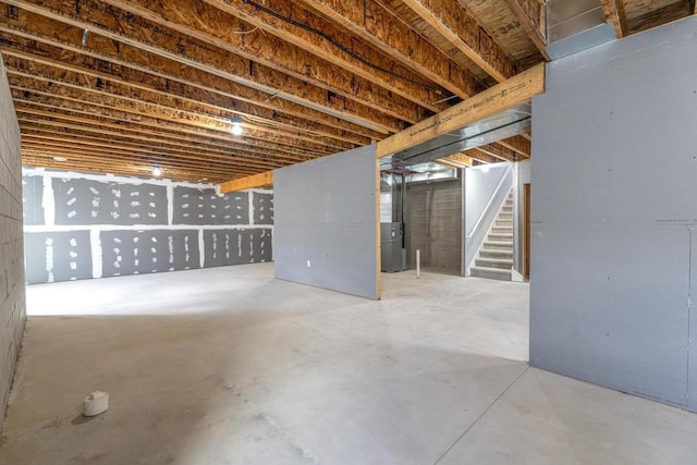 922 Vogt Ln, Chilton, WI 53014 - unfinished below grade area featuring stairs