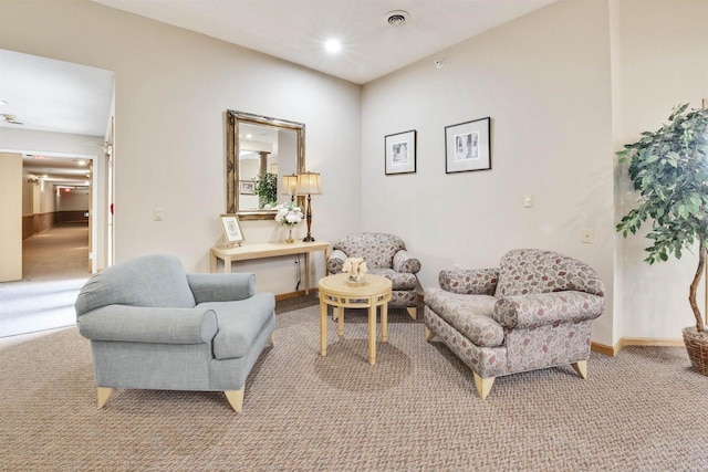 8530 Greenway Blvd Unit 104, Middleton, WI 53562 - sitting room with light carpet and recessed lighting