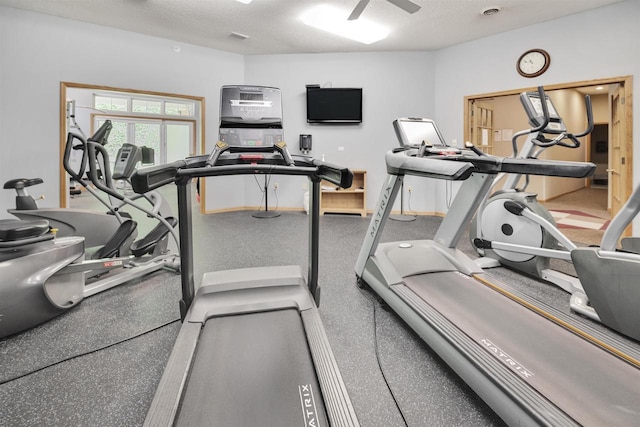 8530 Greenway Blvd Unit 104, Middleton, WI 53562 - exercise room featuring a ceiling fan