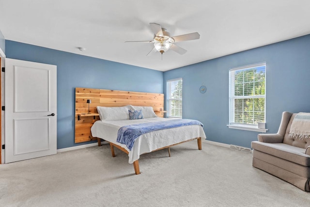 4140 W Lakeview Dr, Franklin, WI 53132 - bedroom with carpet flooring and ceiling fan