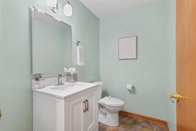 4140 W Lakeview Dr, Franklin, WI 53132 - bathroom with vanity and stone finish flooring