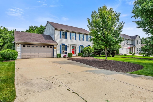 4140 W Lakeview Dr, Franklin, WI 53132 - colonial inspired home with an attached garage, driveway, and a front lawn