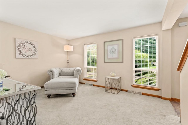 4140 W Lakeview Dr, Franklin, WI 53132 - sitting room featuring carpet flooring and healthy amount of natural light