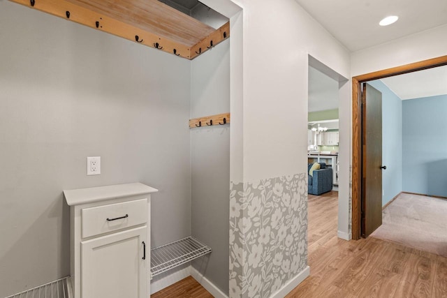 W330S7517 Split Rail Dr, Mukwonago, WI 53149 - mudroom featuring light wood-style floors