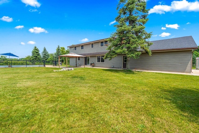 W330S7517 Split Rail Dr, Mukwonago, WI 53149 - back of property with a gazebo and a patio