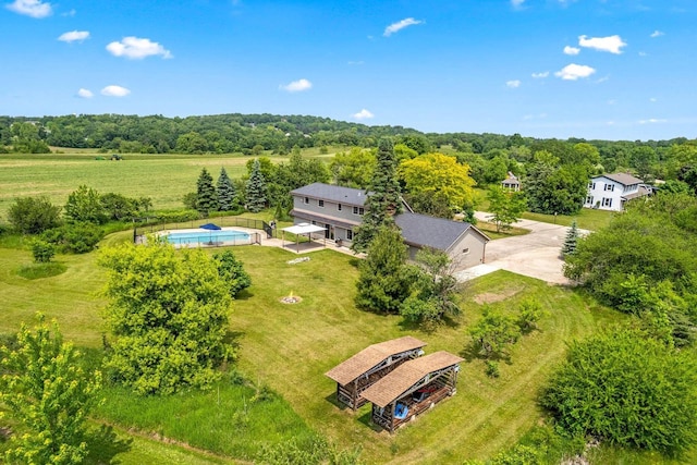 W330S7517 Split Rail Dr, Mukwonago, WI 53149 - view from above of property with a pool area